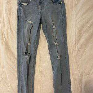 Refuge Light Blue Distressed Skinny Jeans